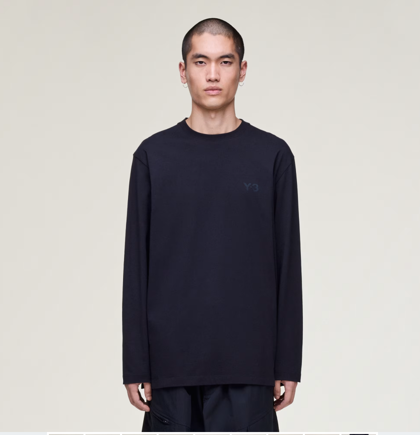 Y-3 Logo Long Sleeve Tee 