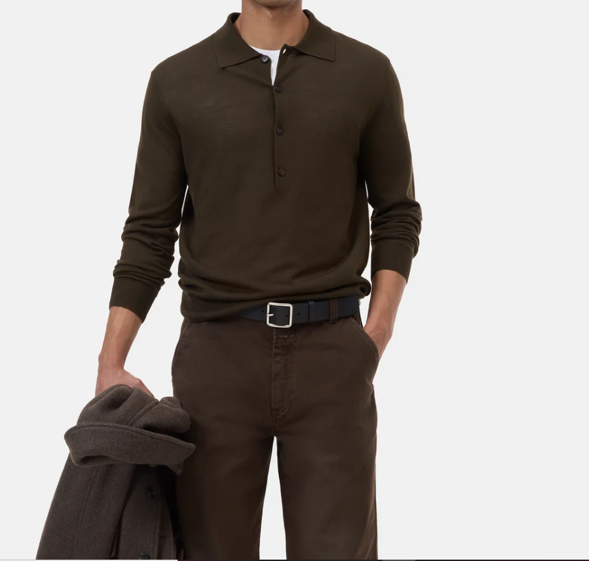 Polo Jumper Made Of Wool