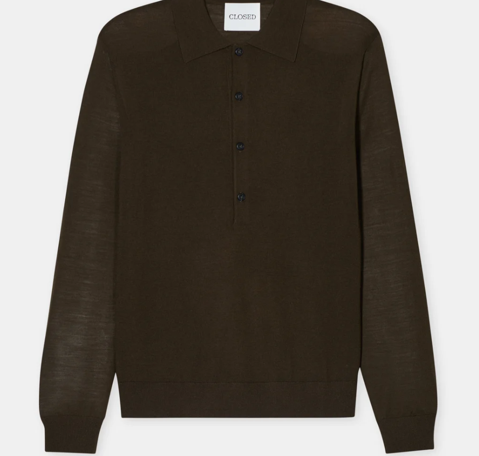 Polo Jumper Made Of Wool