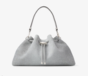 Dove Suede Denim Bucket Bag