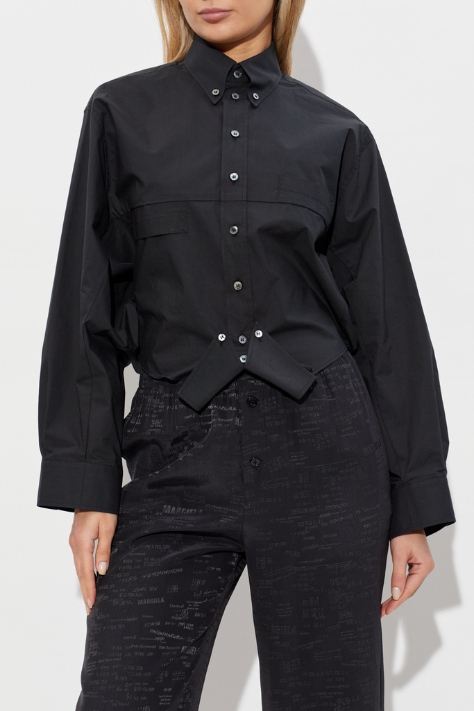Mirror Effect Cotton Poplin Shirt