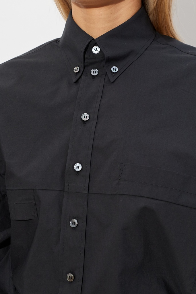 Mirror Effect Cotton Poplin Shirt