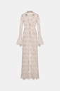 Ladies Coat Beige Floral Lace Coat
