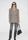 Aretha Blazer-Brown Plaid
