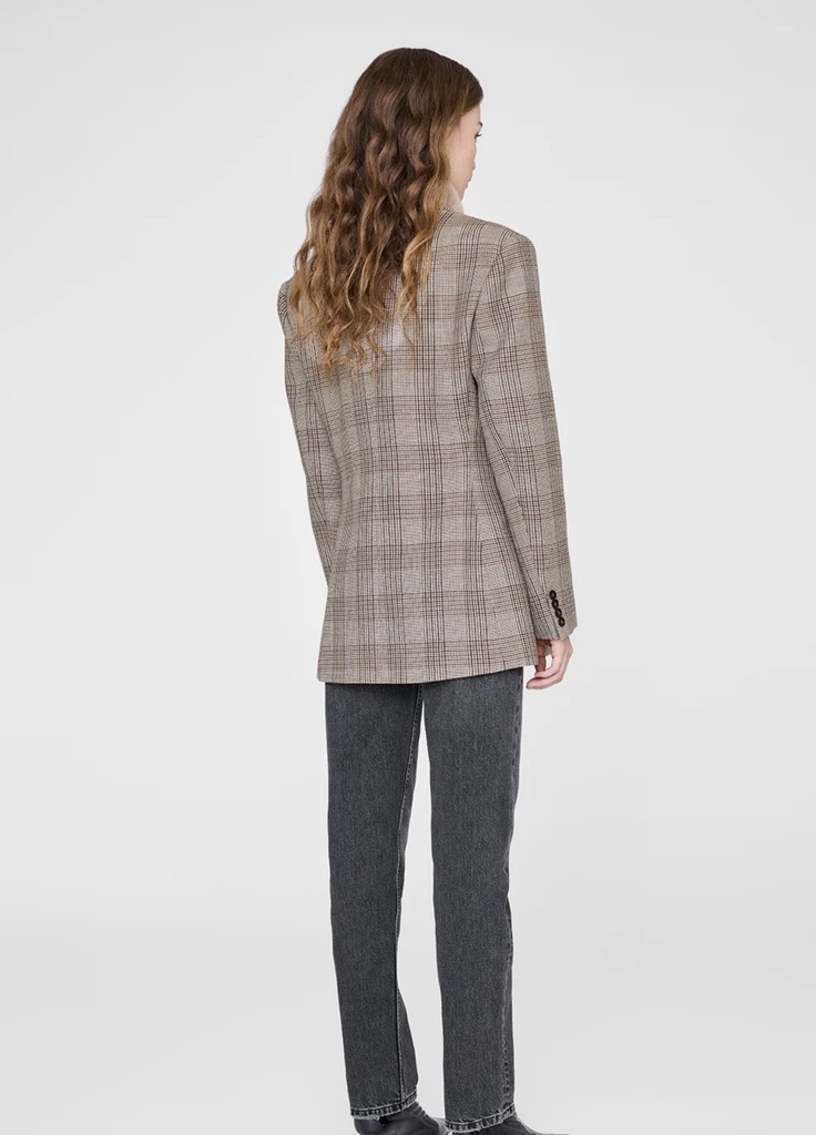 Aretha Blazer-Brown Plaid