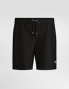 Mid Length Swim Trunks With Logo Tag