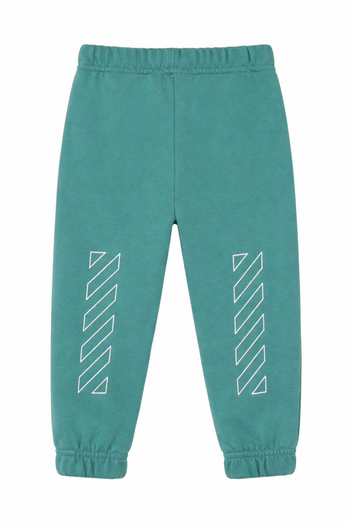Bookish Diag Sweatpant Teal - White