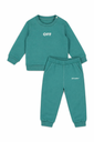 Bookish Diag Sweatpant Teal - White