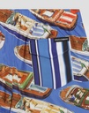 Medium Nylon Swim Shorts With Motorboat Print And Stripes