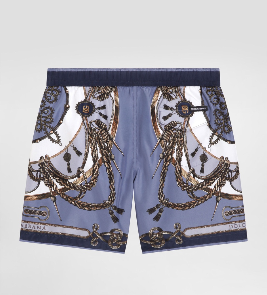Medium Printed Nylon Swim Shorts