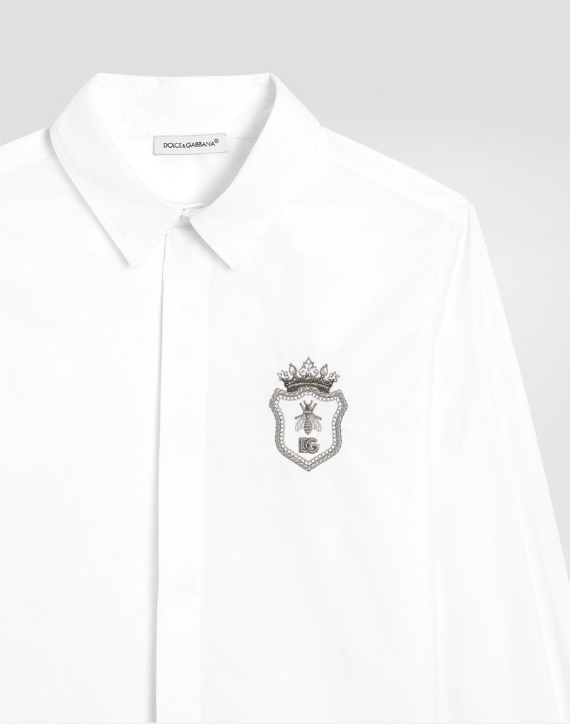 Poplin Shirt With Embroidery