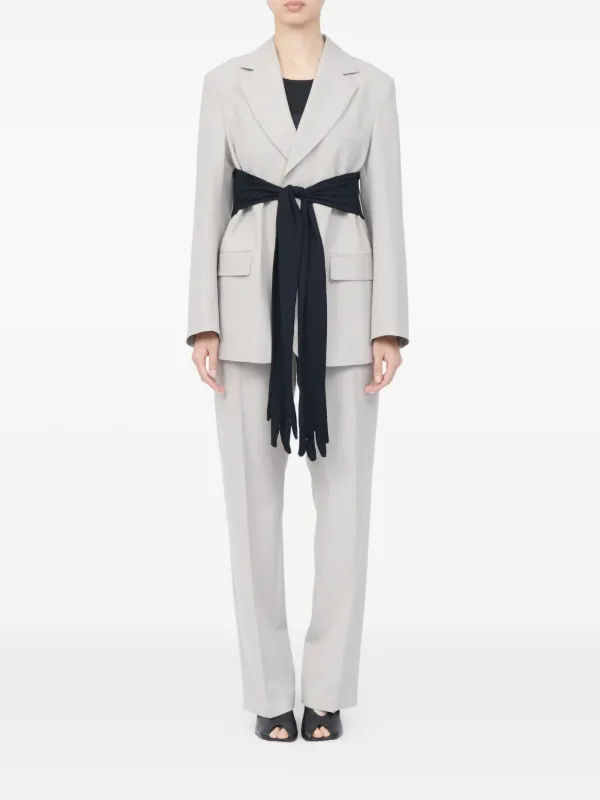 Wool Blend Blazer With Gloves