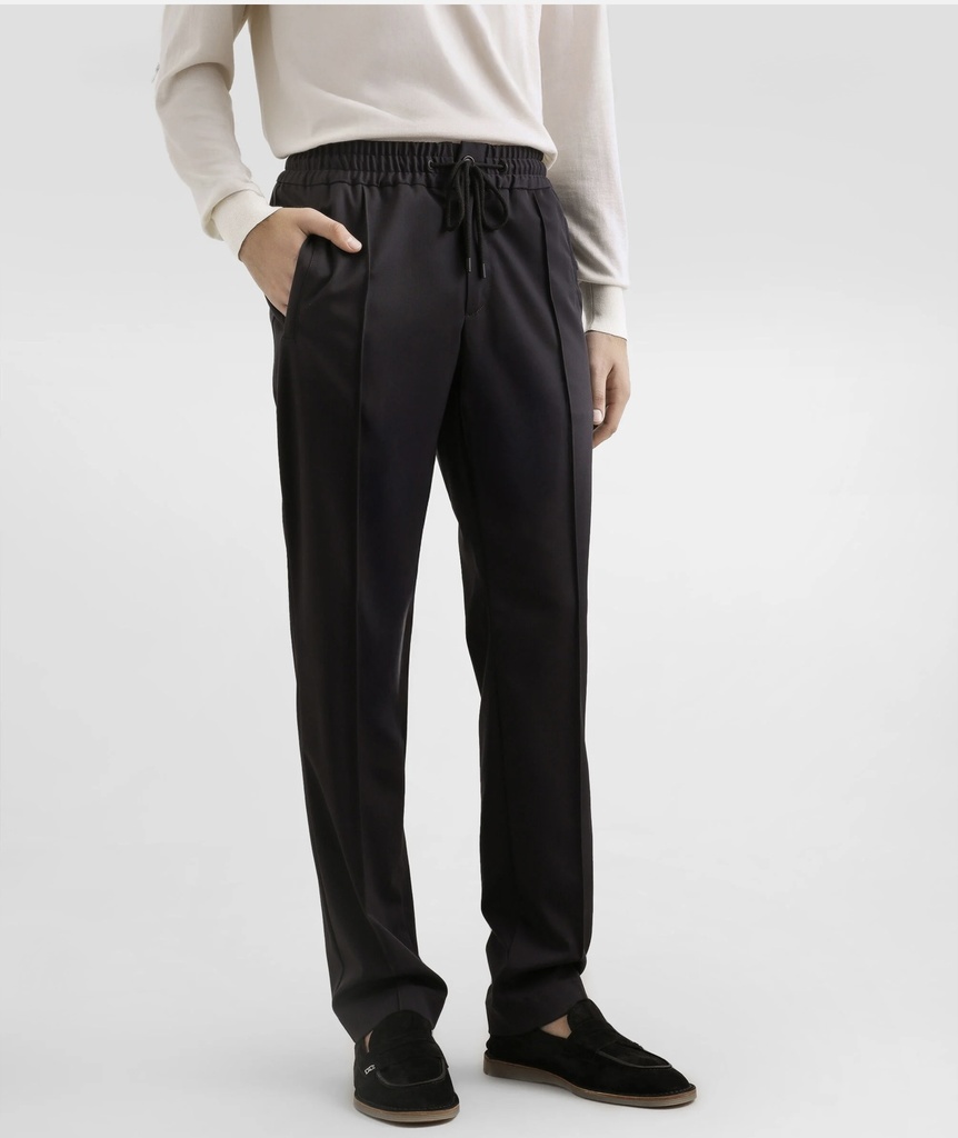 Wool Canvas Jogging Trousers