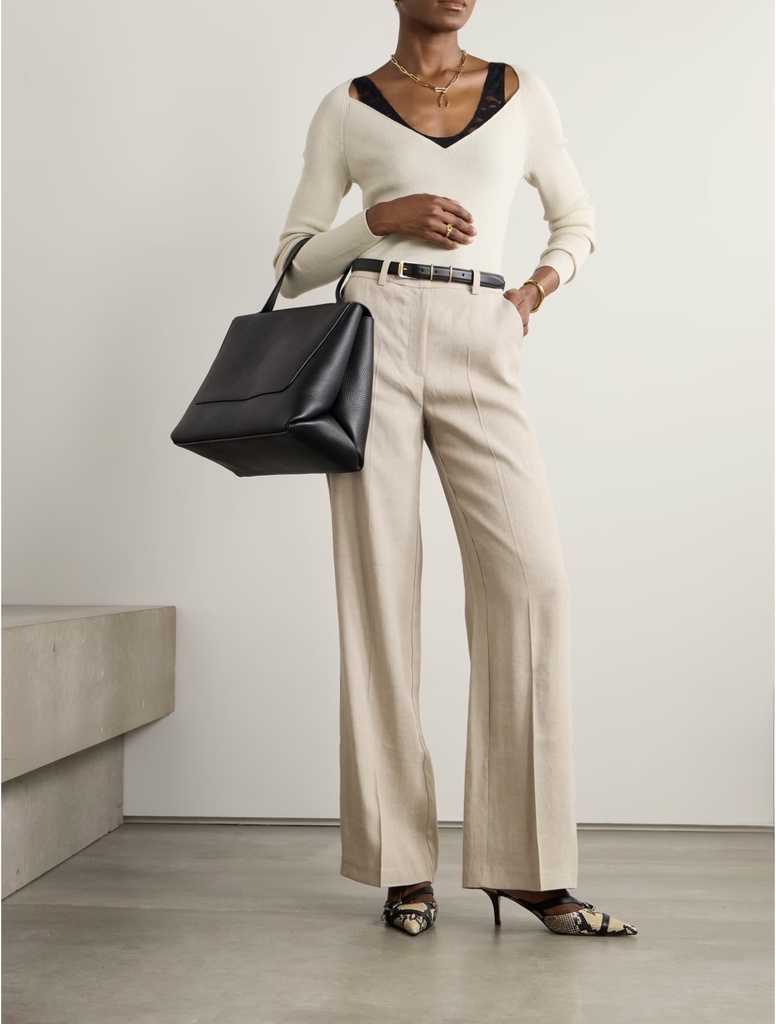 Kline Linen-Blend Wide-Leg Pants