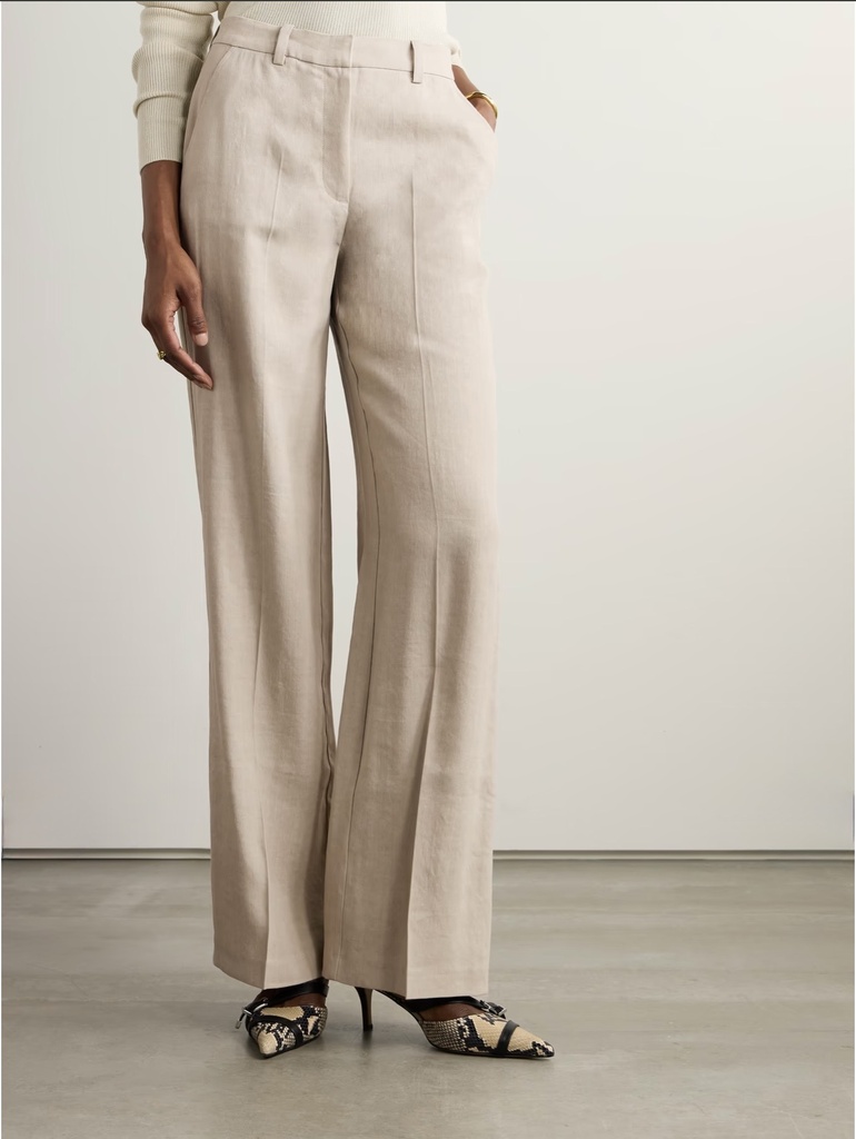 Kline Linen-Blend Wide-Leg Pants