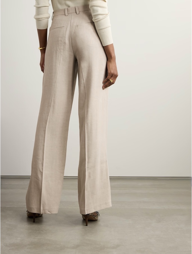 Kline Linen-Blend Wide-Leg Pants