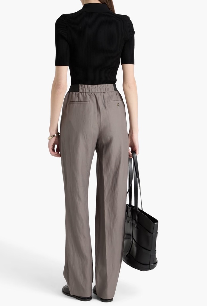 Takaroa Wide-Leg Twill Pants