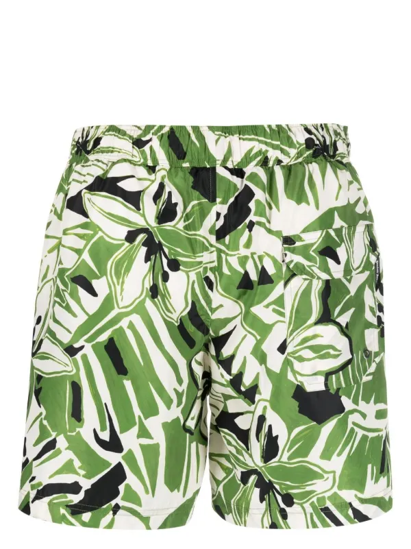 Floral-Print Drawstring Swim Shorts