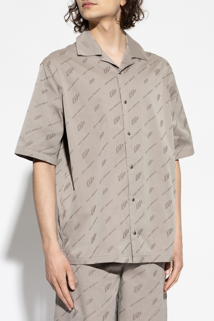 Cot Nyl Jacquard Bowling Shirt