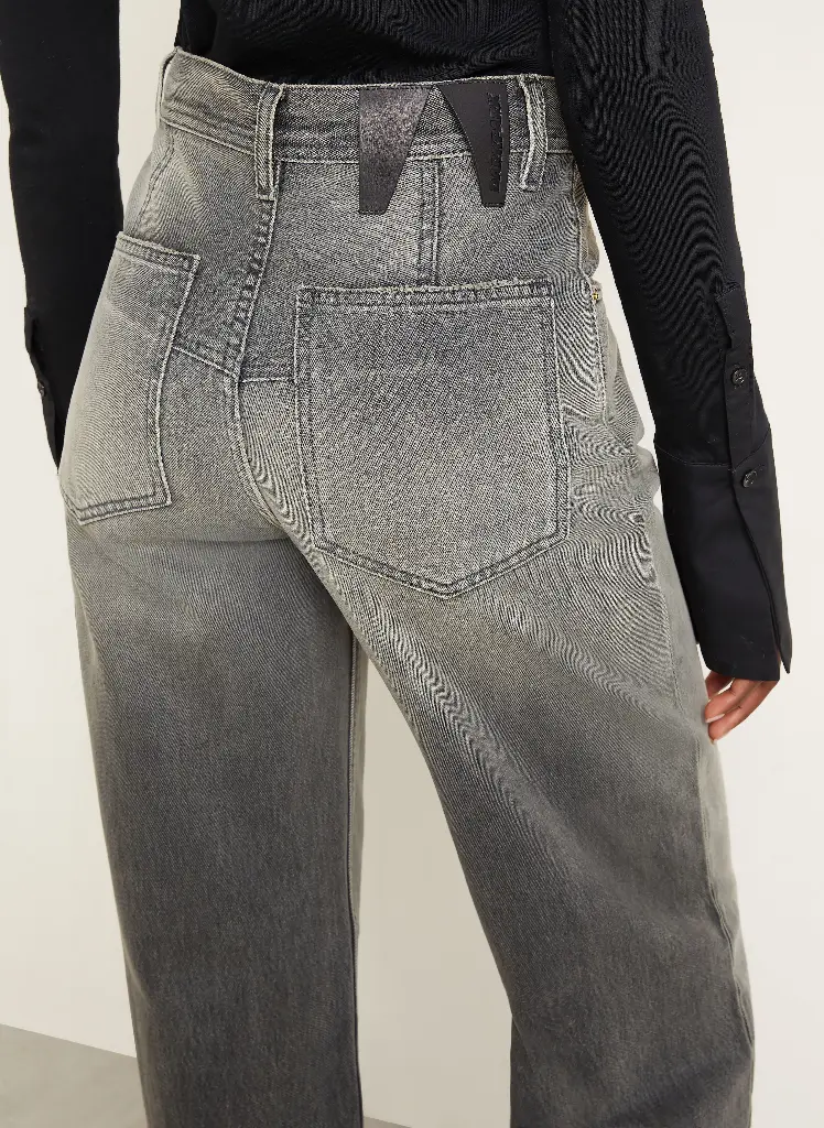 Trousers Lu - Straight Leg Denim Dirty Sand Black