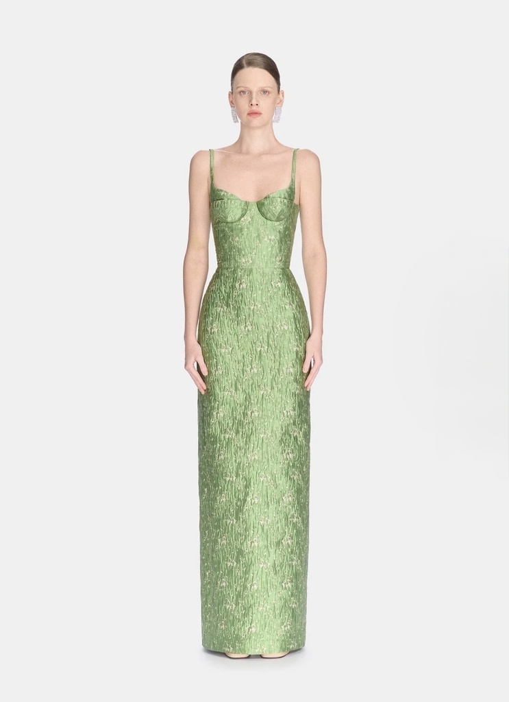 Ladies Dress Brocade Bamboo Maxi Dress