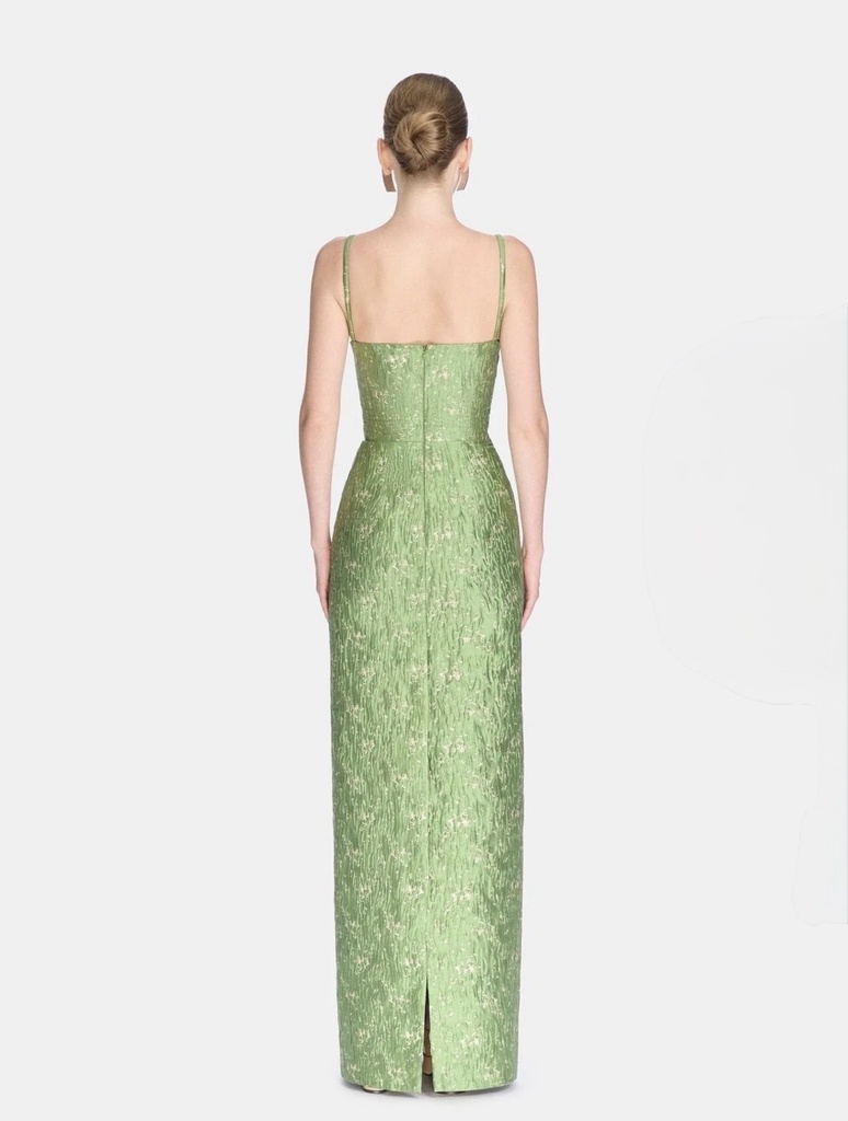 Ladies Dress Brocade Bamboo Maxi Dress