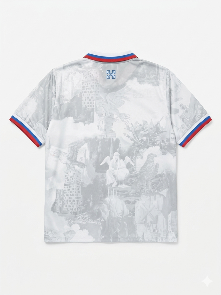 Sponsor Logo Soccer S/S Polo White - Multicolor 