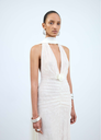 Amora Maxi Dress In Ivory Tulle