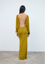 Devana Maxi Dress In Gold Viscose