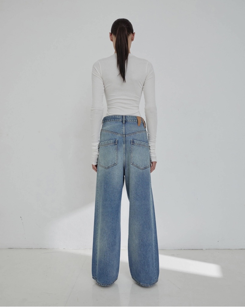 Trousers Ines - Fold Over Denim Light 