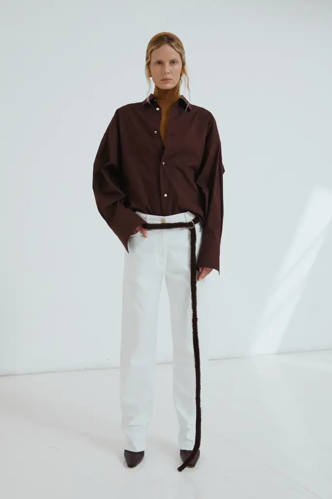 Shirts Carla - Oversize Popeline Shirt Brown