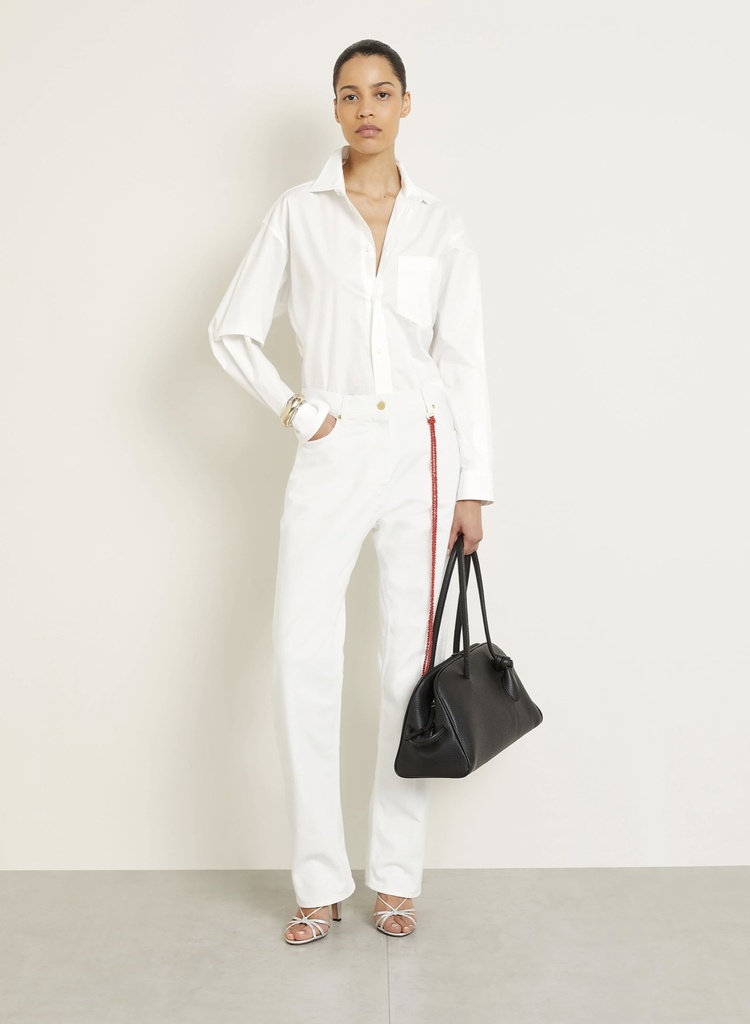 Trousers Naomi - Straight Leg Denim Washed White