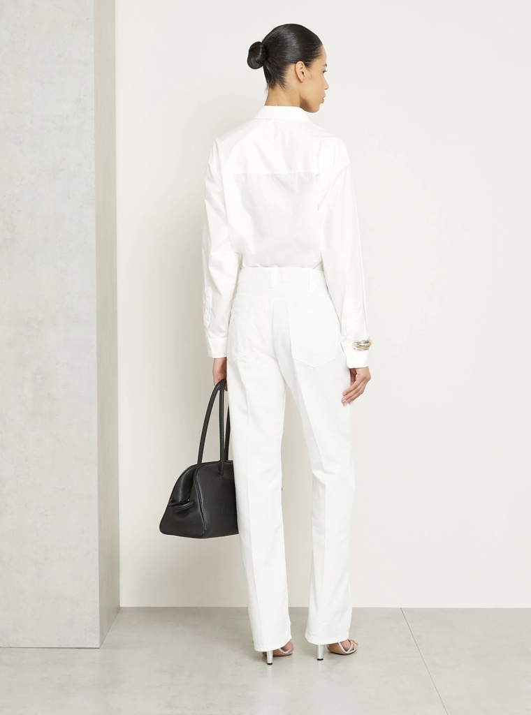 Trousers Naomi - Straight Leg Denim Washed White