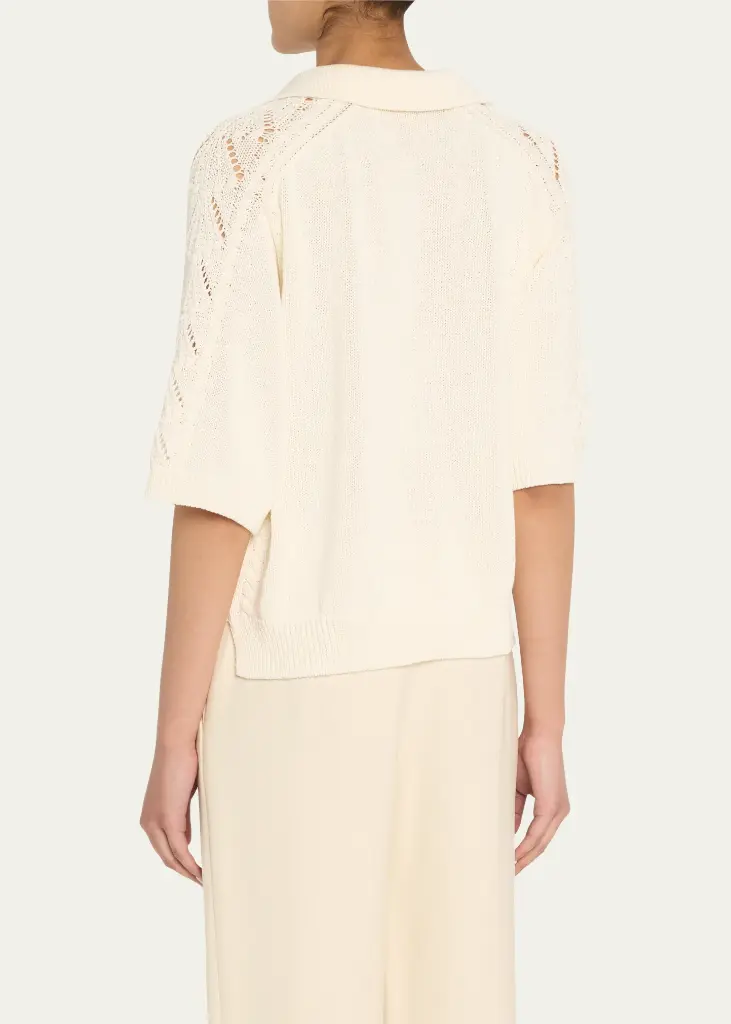 Kina Ivory T-shirt Knitted