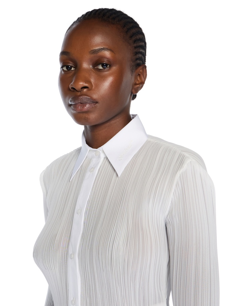 Plisse Long Sleeve Shirt