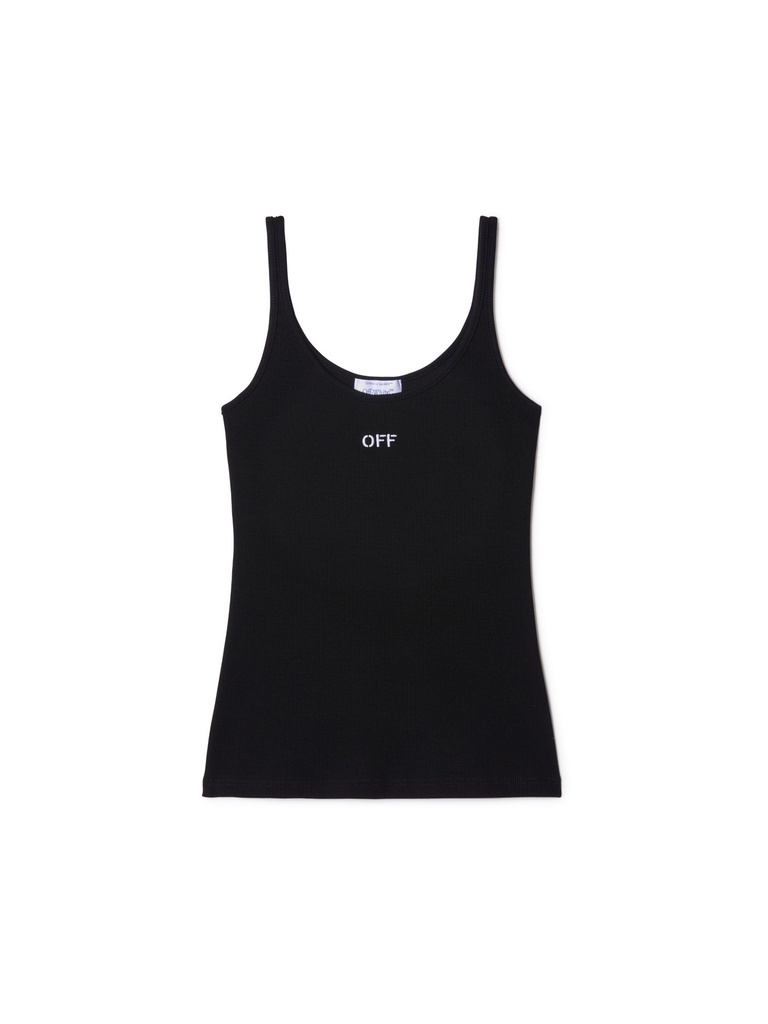 Off Stamp Ribbed Tank Top