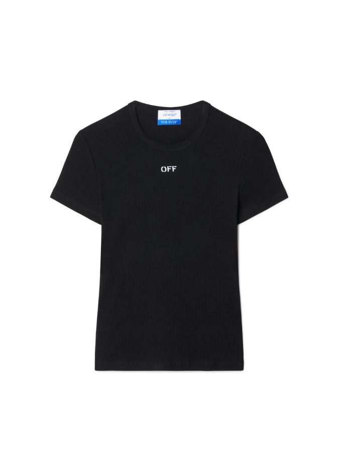 OFF STAMP RIB BASIC TEE