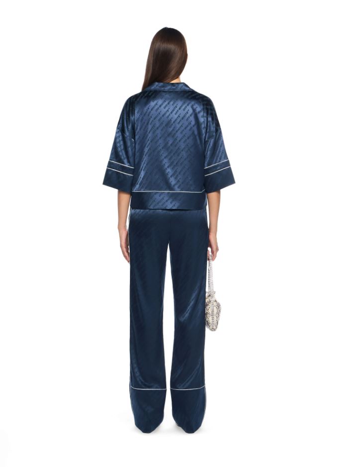 Jacquard Satin Pajama Pants