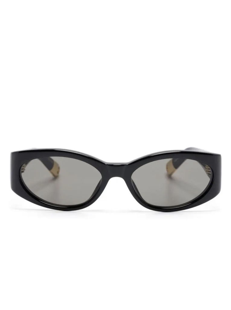 Ovalo Oval Sunglasses in Black