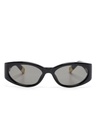Ovalo Oval Sunglasses in Black