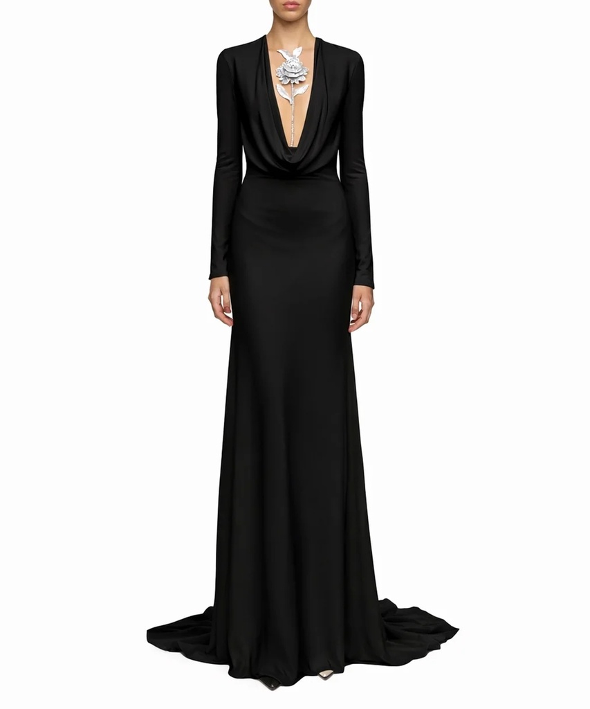 Crystal Rose Detail Gown 