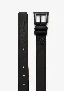 Classic Buckle Leather Belt In Black