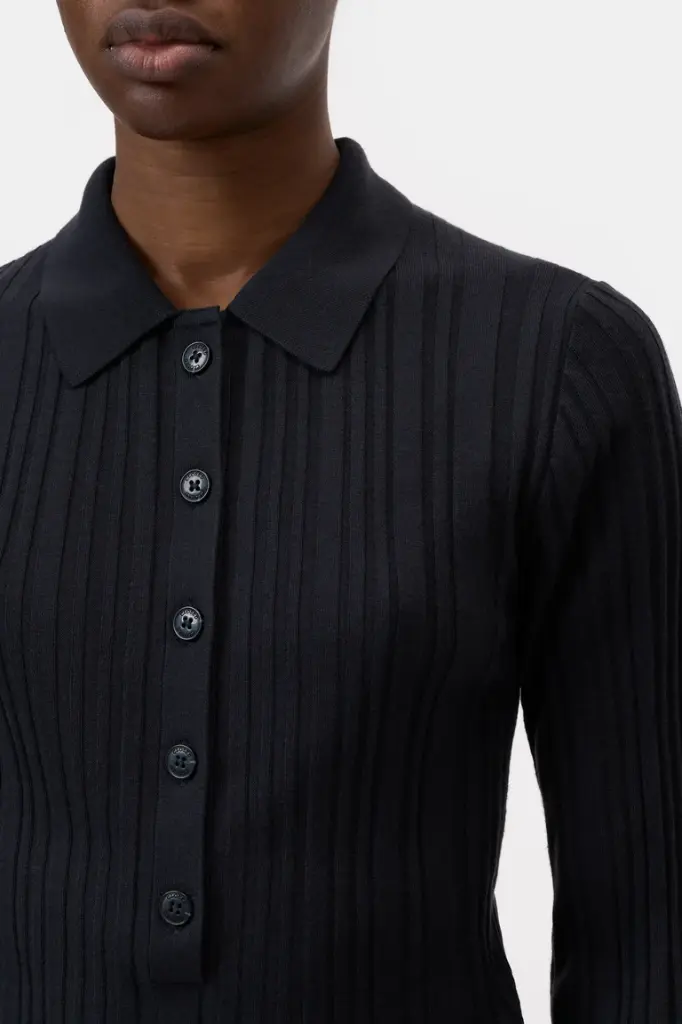 Polo Long Sleeve Made Of Wool Mix