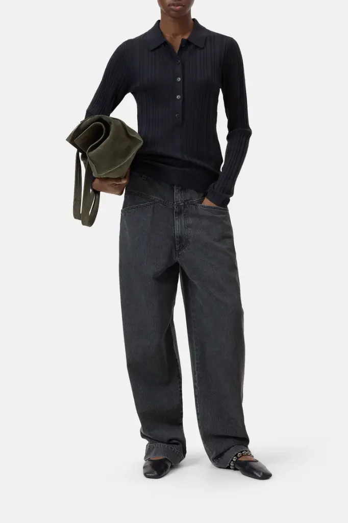 Polo Long Sleeve Made Of Wool Mix