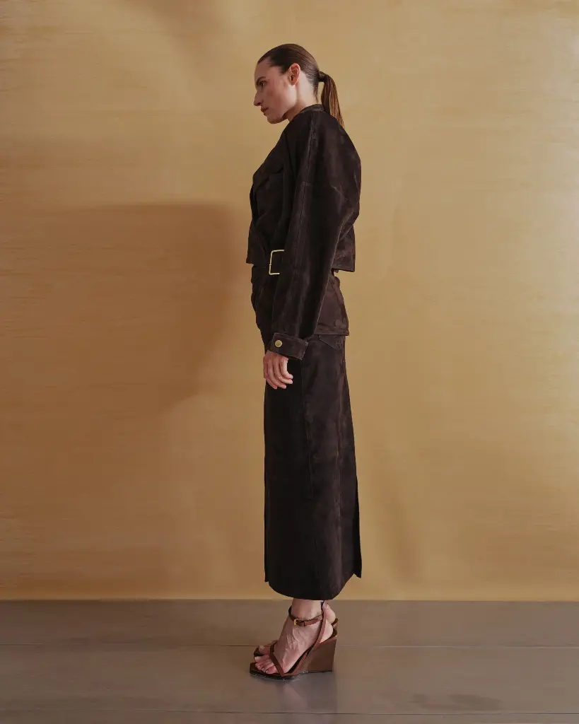 Cindy- Suede Contour Jacket