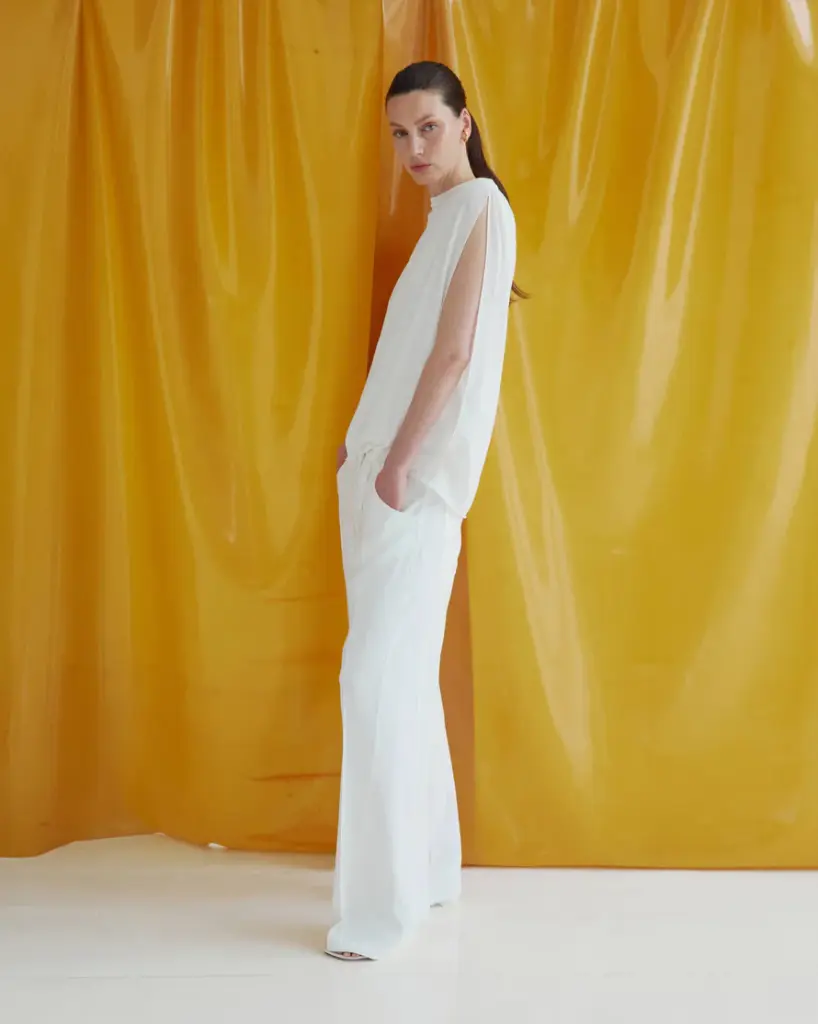 Iris- Viscose Twill Paper Bags Pants