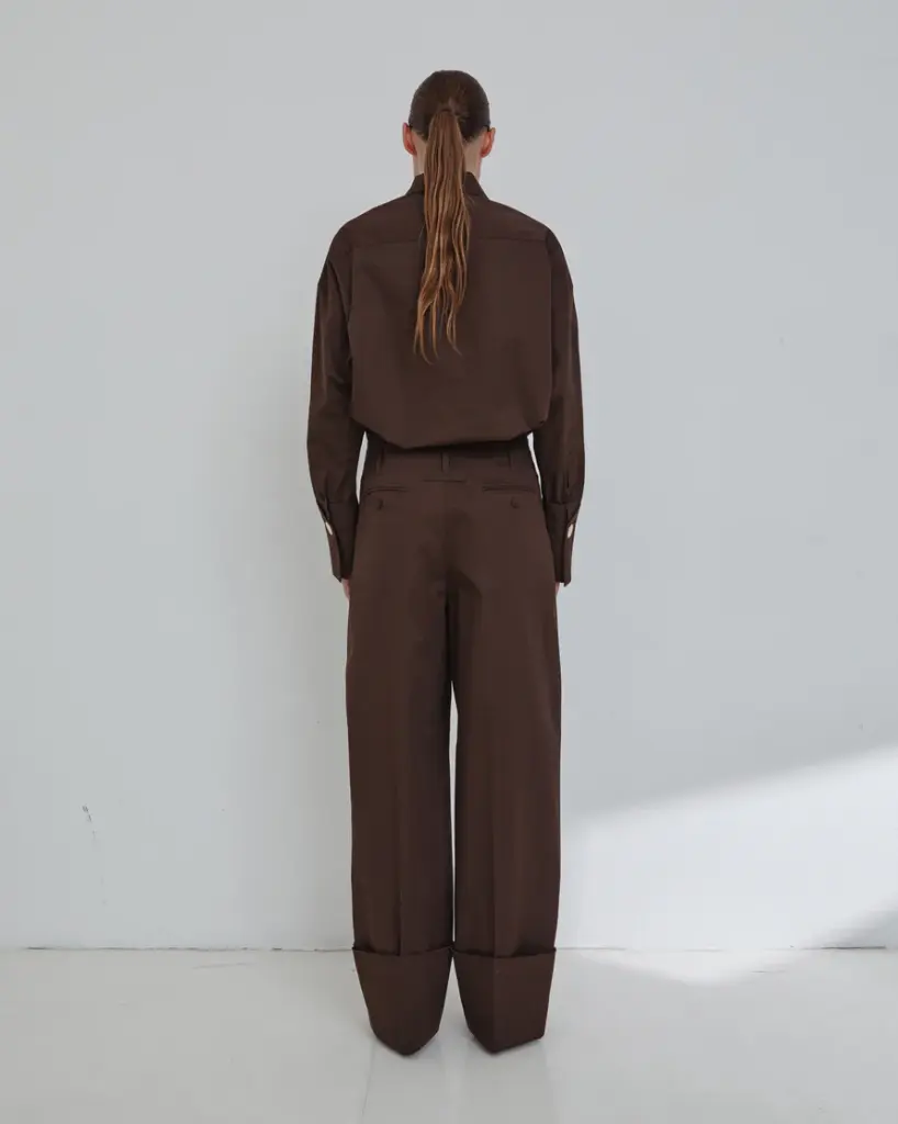 Diana- Tailored Cuff Popeline Pants 