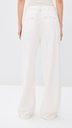 France- Pleat Wide Leg Tencel Denim Washed White