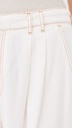 France- Pleat Wide Leg Tencel Denim Washed White