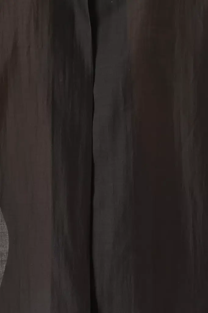 Marine- Keyhole Neckline Voile Long Dress Black